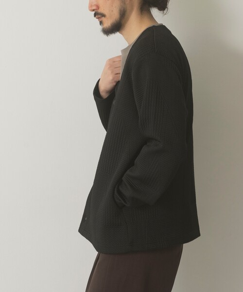 ITEMS URBANRESEARCH（アイテムズ アーバンリサーチ）の「ジオメジャカード カットソーカーディガン（カーディガン/ボレロ・メンズ・GRY/D.BLU/BLK・M/L）」の8枚目の写真
