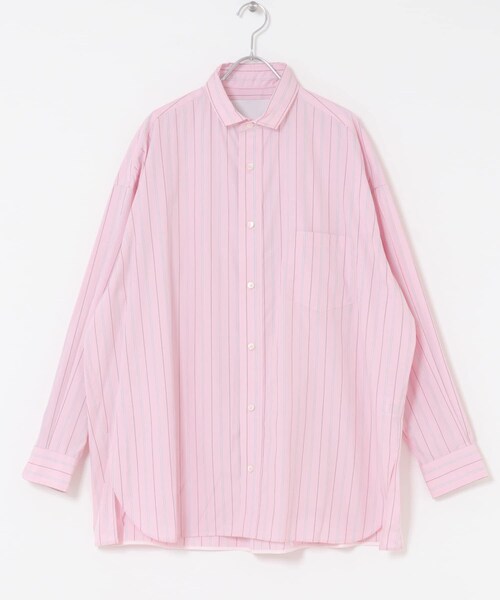 かぐれ(カグレ)の「TICCA スクエアビッグシャツuni(シャツ/ブラウス・レディース・blue/pinkstripe・1)」の15枚目の写真