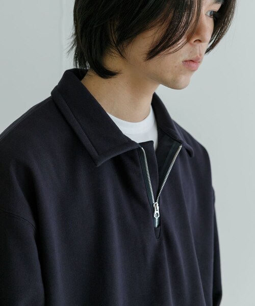 URBAN RESEARCH（アーバンリサーチ）の「ハーフZIPプルオーバー（スウェット・メンズ・NAVY/KHAKI・M/L）」の2枚目の写真