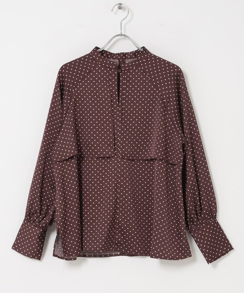 URBAN RESEARCH ROSSO（アーバンリサーチロッソ）の「ケープドットブラウス（シャツ/ブラウス・レディース・OFF WHITE/BROWN・Free）」の6枚目の写真
