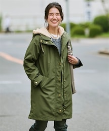 nissen | 大きいサイズ スマイルさんと考えたライナー付モッズコート（はっ水・静電気防止）(ジャケット/アウター)