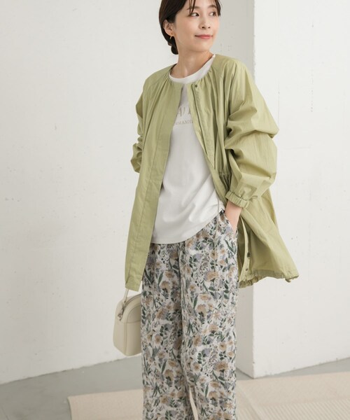 URBAN RESEARCH DOORS（アーバンリサーチドアーズ）の「ギャザーノーカラーブルゾン（ブルゾン・レディース・L.KHAKI/NAVY・M）」の14枚目の写真