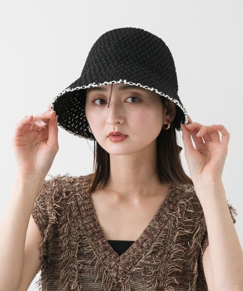 SENSE OF PLACE by URBAN RESEARCH（センスオブプレイスバイアーバンリサーチ）の「ボンネットベルハット（ハット・レディース・IVORY/BLACK・one）」の16枚目の写真