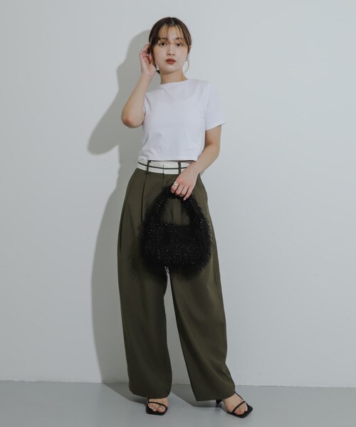 SENSE OF PLACE by URBAN RESEARCH（センスオブプレイスバイアーバンリサーチ）の「フリンジハンドバッグ（ハンドバッグ・レディース・BLACK/IVORY/MINT・one）」の19枚目の写真