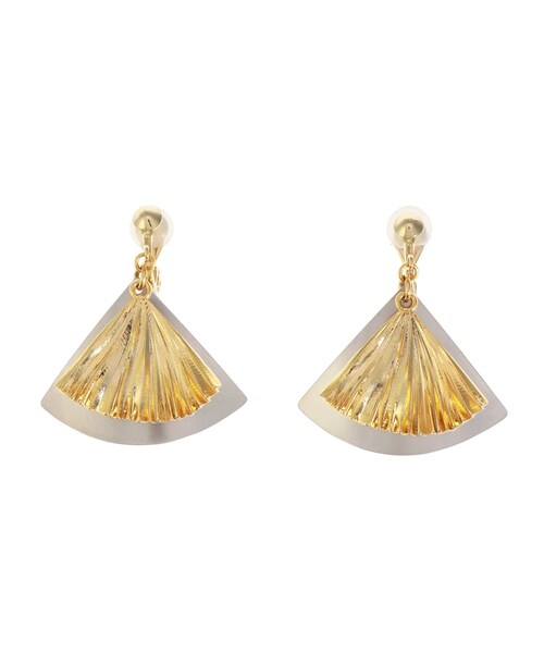 UN3D.（アンスリード）の「W TRIANGLE EARRING（イヤリング・レディース・シルバー/ゴールド・F）」の2枚目の写真