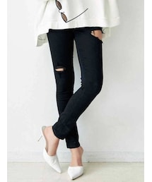 GYDA | SIDE RIPPEDカラースキニーパンツ(その他パンツ)