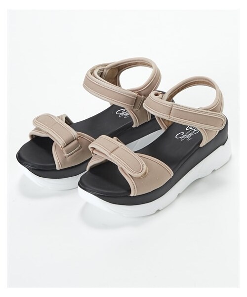 nissen（ニッセン）の「【ゆったり幅広】スニーカーサンダル（低反発中敷）（ワイズ４Ｅ）（サンダル・メンズ・黒/カーキ/ベージュ/ホワイト・M=23.0~23.5cm/4E/L=24.0~24.5cm/4E/LL=25.0~25.5cm/4E/3L=26.0~26.5cm/4E）」の10枚目の写真