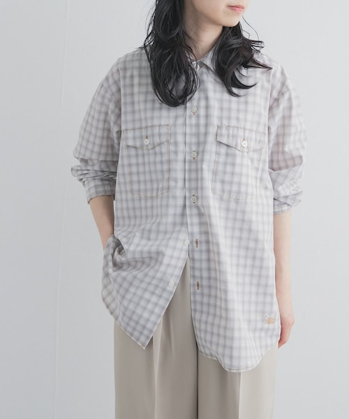 URBAN RESEARCH DOORS（アーバンリサーチドアーズ）の「SMITH　BROOKLYN WORK SHIRTS（シャツ/ブラウス・レディース・OLIVE/BLUE/GREY・S）」の5枚目の写真