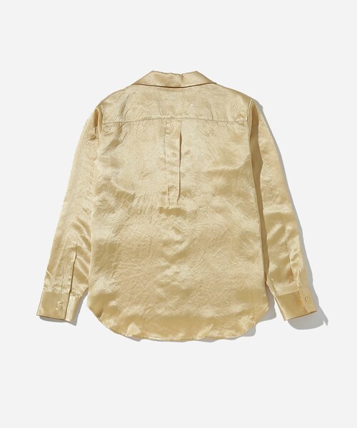 Saturdays NYC（サタデーズ ニューヨークシティ ）の「Lomedico Crinkled Satin LS Shirt（シャツ/ブラウス・レディース・ネイビー/イエロー・L/XS）」の17枚目の写真