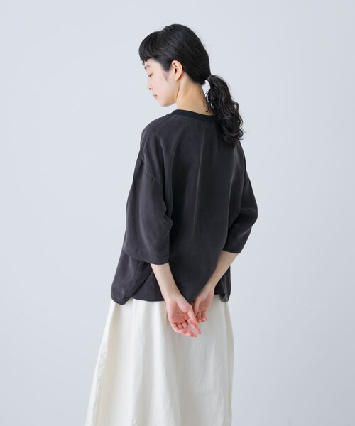 かぐれ（カグレ）の「キュプラプルオーバー（Tシャツ/カットソー・レディース・IVORY/NAVY/CHARCOAL・FREE）」の17枚目の写真