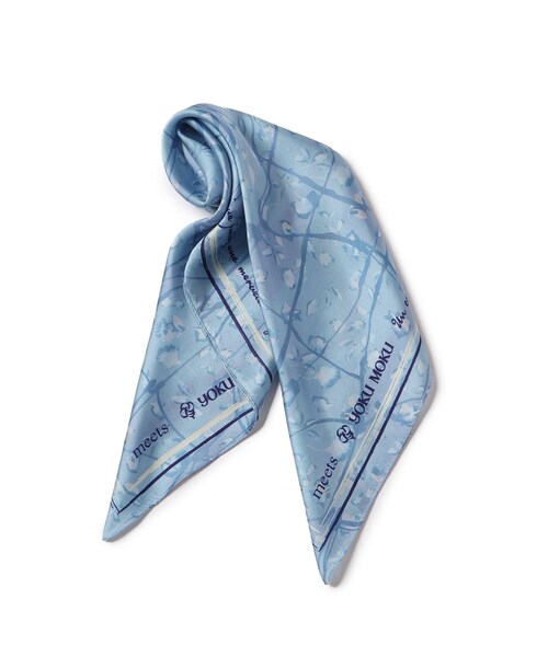 ROPE' PICNIC（ロペピクニック）の「【YOKU MOKU/ヨックモック×ROPE' PICNIC】フラワーグラデーションスカーフ（バンダナ/スカーフ・レディース・キナリ/ブルー系・F）」の21枚目の写真