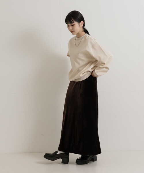THE GOODLAND MARKET(ザグッドランドマーケット)の「『別注』MIDIUMISOLID×TGM Organic cotton pullover(Tシャツ/カットソー・レディース・IVORY/GREEN/CHARCOAL・FREE)」の5枚目の写真