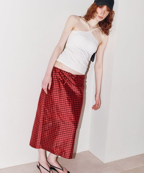 ADAM ET ROPE'(アダムエロペ)の「【COMING OF AGE(カミング オブ エイジ)】DRASTRING MAXI SKIRT(スカート・レディース・ブラック/キミドリ/ターコイズ/レッド・F)」の19枚目の写真