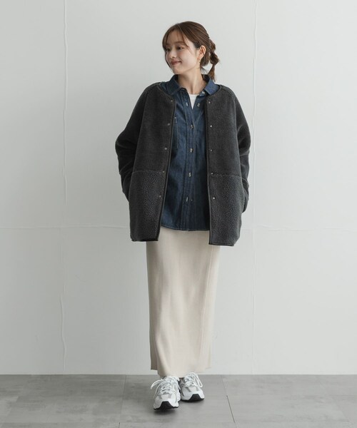 URBAN RESEARCH Sonny Label（アーバンリサーチサニーレーベル）の「リバーシブルボア撥水キルティングコート（その他アウター・レディース・アイボリー/ブラック/ブラウン・Free）」の18枚目の写真