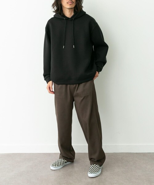 URBAN RESEARCH Sonny Label（アーバンリサーチサニーレーベル）の「ダンボールニットプルオーバーパーカー（パーカー・メンズ・アイスグレー/チャコール/ブラック/ブラウン・M/L/XL）」の10枚目の写真