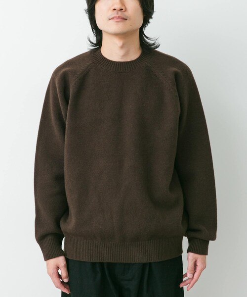 URBAN RESEARCH DOORS（アーバンリサーチドアーズ）の「YOKO SAKAMOTO　RAGLAN CREW NECK KNIT（ニット/セーター・メンズ・BLACK/BLK/GRY/CHARCOAL/BROWN・M/L）」の4枚目の写真