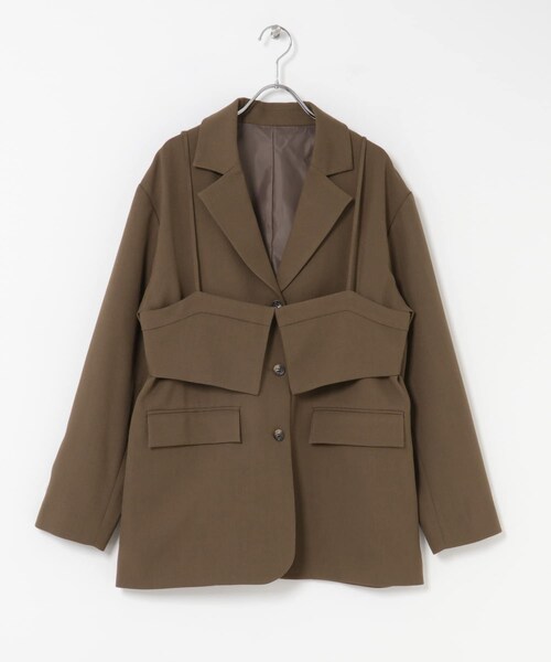KBF（ケイビーエフ）の「ビスチェSETテーラードジャケット（テーラードジャケット・レディース・BLACK/BROWN・One）」の21枚目の写真
