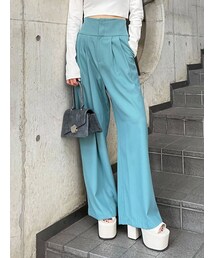 EMODA | 【セットアップ着用可】スーパーハイウエストワイドパンツ(その他パンツ)