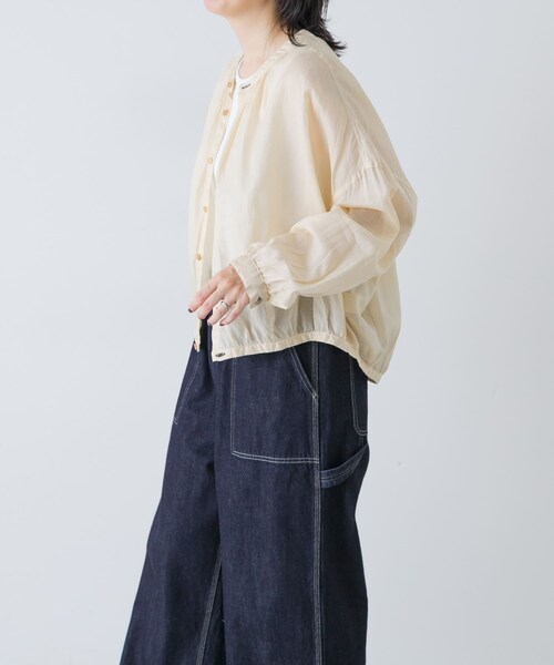 かぐれ(カグレ)の「Vlas Blomme シアーギャザーブラウス(シャツ/ブラウス・レディース・L BEIGE/BLACK・Free)」の13枚目の写真