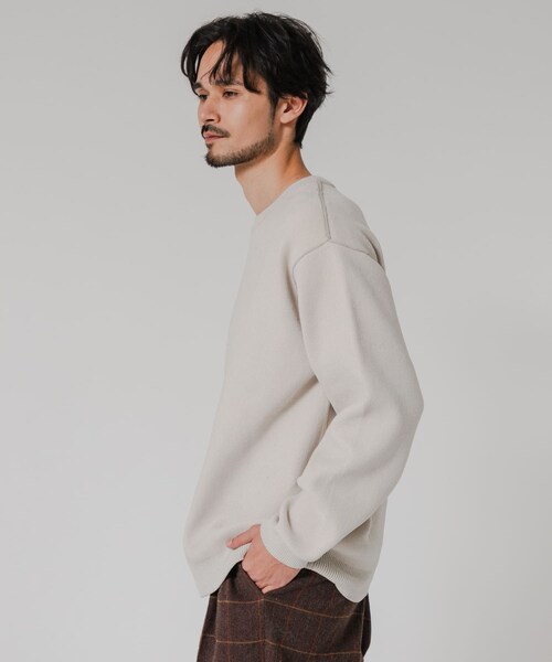 URBAN RESEARCH（アーバンリサーチ）の「モールニットプルオーバー（ニット/セーター・メンズ・IVORY/S.GREEN/GRAY/BLACK・M/L）」の11枚目の写真