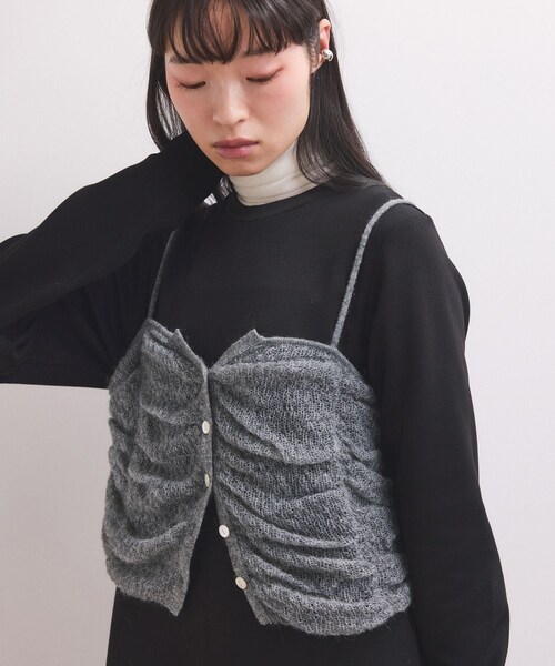 ADAM ET ROPE'(アダムエロペ)の「【WEB限定】ニットキャミソールセットワンピース(ワンピース・レディース・ブラック/チャコール/ダークブラウン・F)」の20枚目の写真