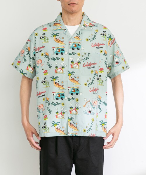URBAN RESEARCH Sonny Label（アーバンリサーチサニーレーベル）の「アロハシャツ by Monkey Studio（シャツ/ブラウス・メンズ・グリーン/オフ/ネイビー・M/L）」の5枚目の写真
