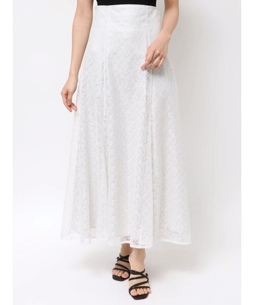 MERCURYDUO（マーキュリーデュオ）の「レースフレアコルセットスカート（スカート・レディース・オフホワイト/ブラック/ベビーピンク・S/M）」の3枚目の写真