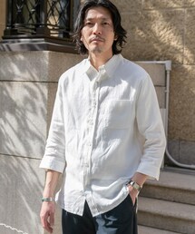 URBAN RESEARCH ROSSO（アーバンリサーチロッソ）の「『XLサイズあり』リネン七分袖シャツ（シャツ/ブラウス）」