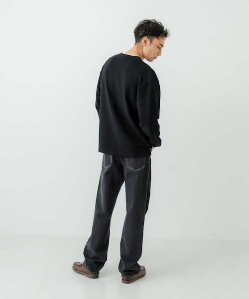 URBAN RESEARCH（アーバンリサーチ）の「度詰めワッフルロングスリーブ（Tシャツ/カットソー・メンズ・WHITE/OATMEAL/GRAY H/BLACK・S/M/L/XL）」の20枚目の写真