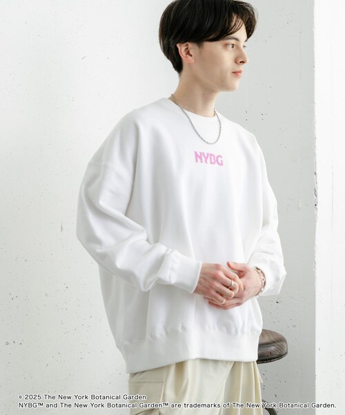 SENSE OF PLACE by URBAN RESEARCH(センスオブプレイスバイアーバンリサーチ)の「NYBG クルーネックルーズスウェットA(スウェット・メンズ・GREEN/WHITE/BLACK・M/L)」の7枚目の写真