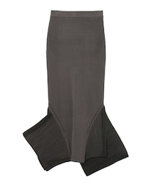 UN3D. | BI-COLOR RIB SKIRT(スカート)
