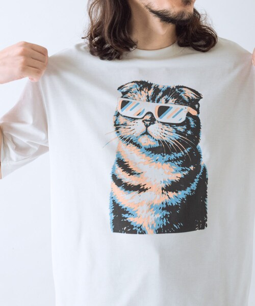 ITEMS URBANRESEARCH(アイテムズ アーバンリサーチ)の「『接触冷感/吸水速乾/UVカット』ANIMAL IN SHADES プリントTシャツ(Tシャツ/カットソー・メンズ・CAT/BEAR/KOALA・M/L)」の6枚目の写真