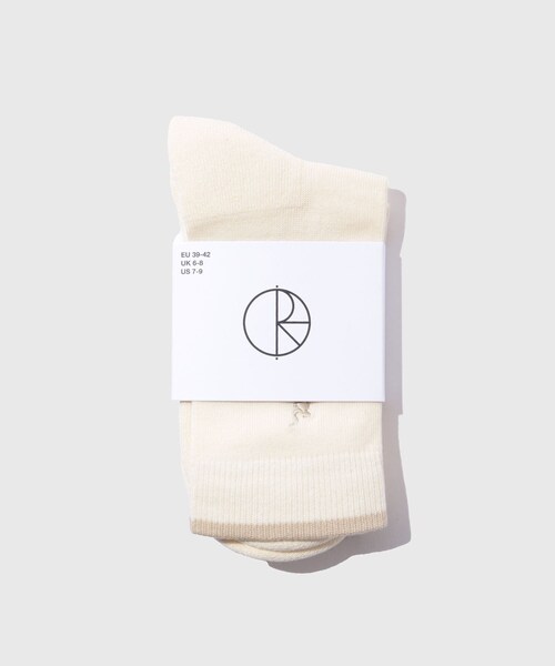 ADAM ET ROPE'(アダムエロペ)の「【POLAR SKATE CO./ポーラー スケートカンパニー】BUSINESS SOCKS NO COMPLIES FOREVER(ソックス/靴下・メンズ・ブラック/キナリ・M)」の13枚目の写真