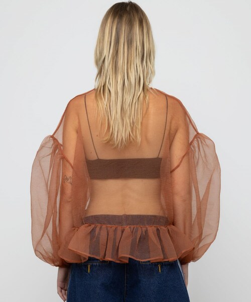 URBAN RESEARCH(アーバンリサーチ)の「ESTHE VOLUME ORGANZA BOW TOP(シャツ/ブラウス・レディース・CORK・XS)」の5枚目の写真