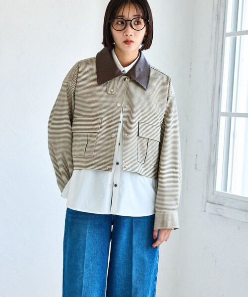 VIS（ビス）の「ショートカバーオールジャケット（カバーオール・レディース・ブラウン系/ベージュ・F）」の11枚目の写真