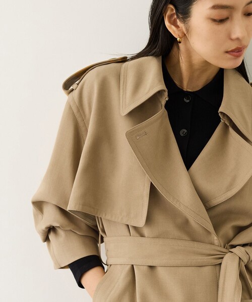 ROPE'(ロペ)の「【MANTECO(マンテコ)】テンセルウールミドル丈トレンチコート(トレンチコート・レディース・ベージュ・F)」の12枚目の写真