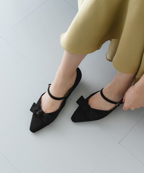 RODE SKO（ロデスコ）の「『WEB/一部店舗限定カラー』『MADE IN JAPAN』マルチWAYリボンパンプス（パンプス・レディース・BLACK/GRAY/MILK/PINK BEIGE・36/37/38）」の16枚目の写真