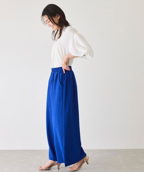 Jayro（ジャイロ）の「麻ライクパンツ（スラックス・レディース・ブラック/グレー/ブルー・F）」の16枚目の写真