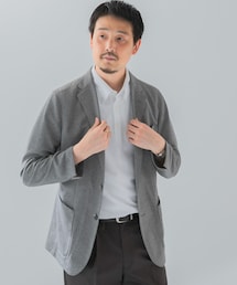 『イージーケア/速乾』LIFE STYLE TAILOR　メランジニットイージージャケット