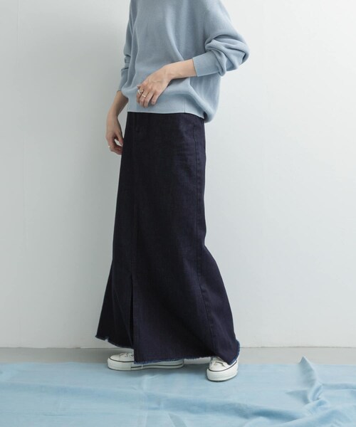 URBAN RESEARCH DOORS（アーバンリサーチドアーズ）の「Denim Flare Skirt（デニムスカート・レディース・ONE WASH/INDIGO・S/M）」の5枚目の写真
