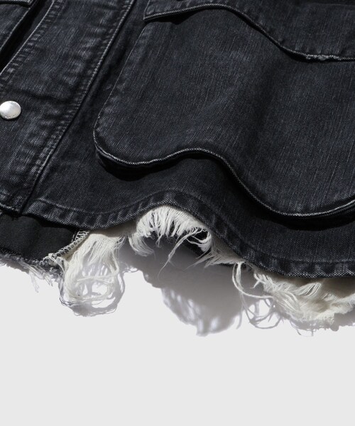 ADAM ET ROPE'（アダムエロペ）の「【JOHN MASON SMITH/ジョン メイソン スミス】SULFUR DYE HEAVY DUCK CLOTH OVERSIZED HUNTING VEST（ベスト・メンズ・ブラック・M/S）」の13枚目の写真