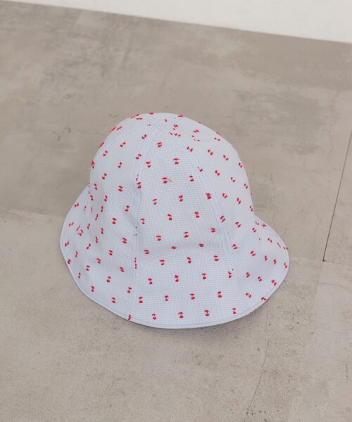 KBF（ケイビーエフ）の「刺繍チェックチューリップHAT（ハット・レディース・BLACK/BLUE・one）」の18枚目の写真