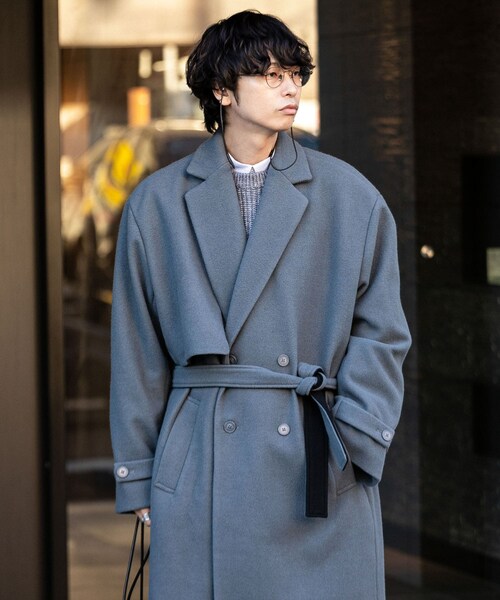 SENSE OF PLACE by URBAN RESEARCH(センスオブプレイスバイアーバンリサーチ)の「『わたべ×SOP』ダブルロングコート(チェスターコート・メンズ・GRAY/BLACK・M/L)」の19枚目の写真