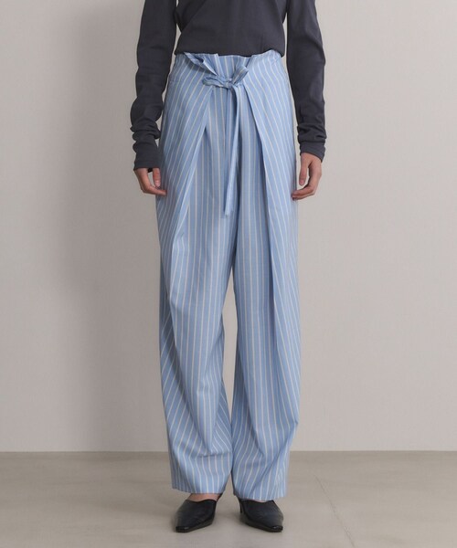 ADAM ET ROPE'（アダムエロペ）の「【EMOELLE】サマーウールイージースラックス（スラックス・レディース・ブルー系・36/38）」の5枚目の写真