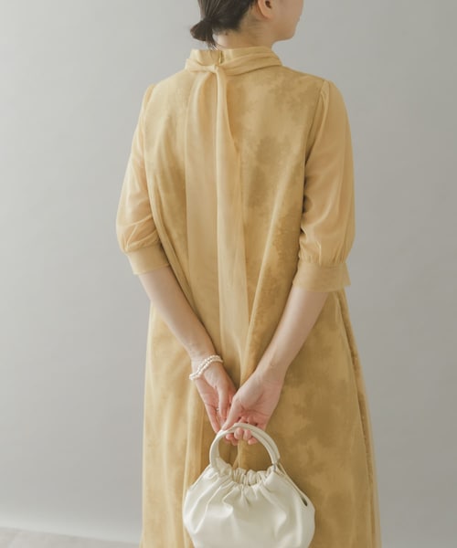URBAN RESEARCH ROSSO（アーバンリサーチロッソ）の「kaene　チュールレースAラインドレス（ワンピース・レディース・yellow/brown・FREE）」の2枚目の写真