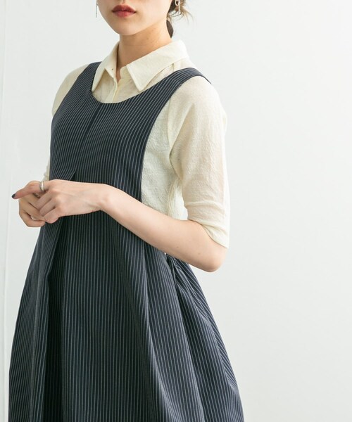 KBF(ケイビーエフ)の「ジャガードポロカーディガン(カーディガン/ボレロ・レディース・CHARCOAL/IVORY/BLUE・one)」の10枚目の写真