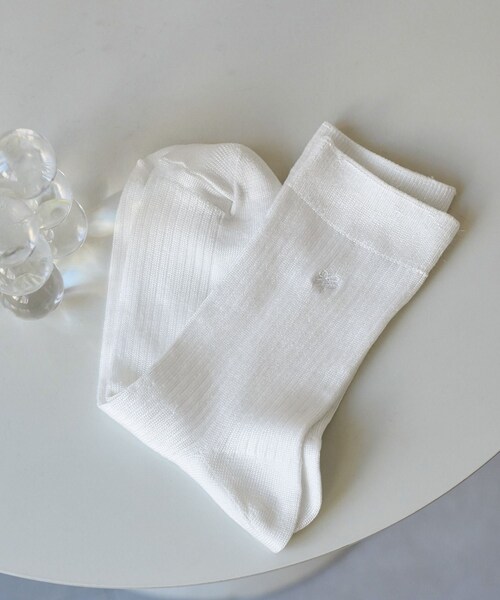 ROPE' PICNIC（ロペピクニック）の「RPロゴソックス（ソックス/靴下・レディース・ブラック/ホワイト/ダークブラウン/シルバー・F）」の3枚目の写真