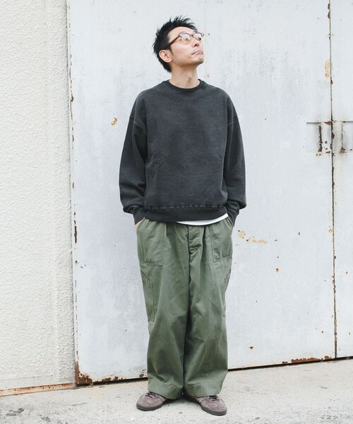 URBAN RESEARCH（アーバンリサーチ）の「LOGIC ONE PIGMENT SWEAT（スウェット・メンズ・BLACK/GREEN/ORANGE・M/L）」の9枚目の写真