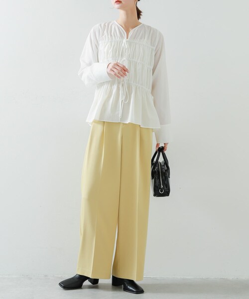 SENSE OF PLACE by URBAN RESEARCH(センスオブプレイスバイアーバンリサーチ)の「ラウンドスクエアボストンバッグ(ボストンバッグ・レディース・IVORY/BLACK/RED・one)」の22枚目の写真