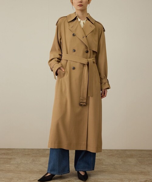 ROPE'(ロペ)の「MANTECO(マンテコ) テンセルウールトレンチコート(トレンチコート・レディース・ベージュ・36/38)」の14枚目の写真